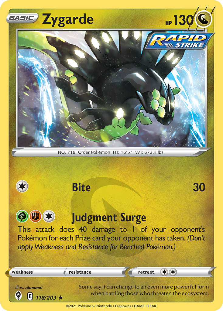 Evolving Skies Holo Zygarde #118/203